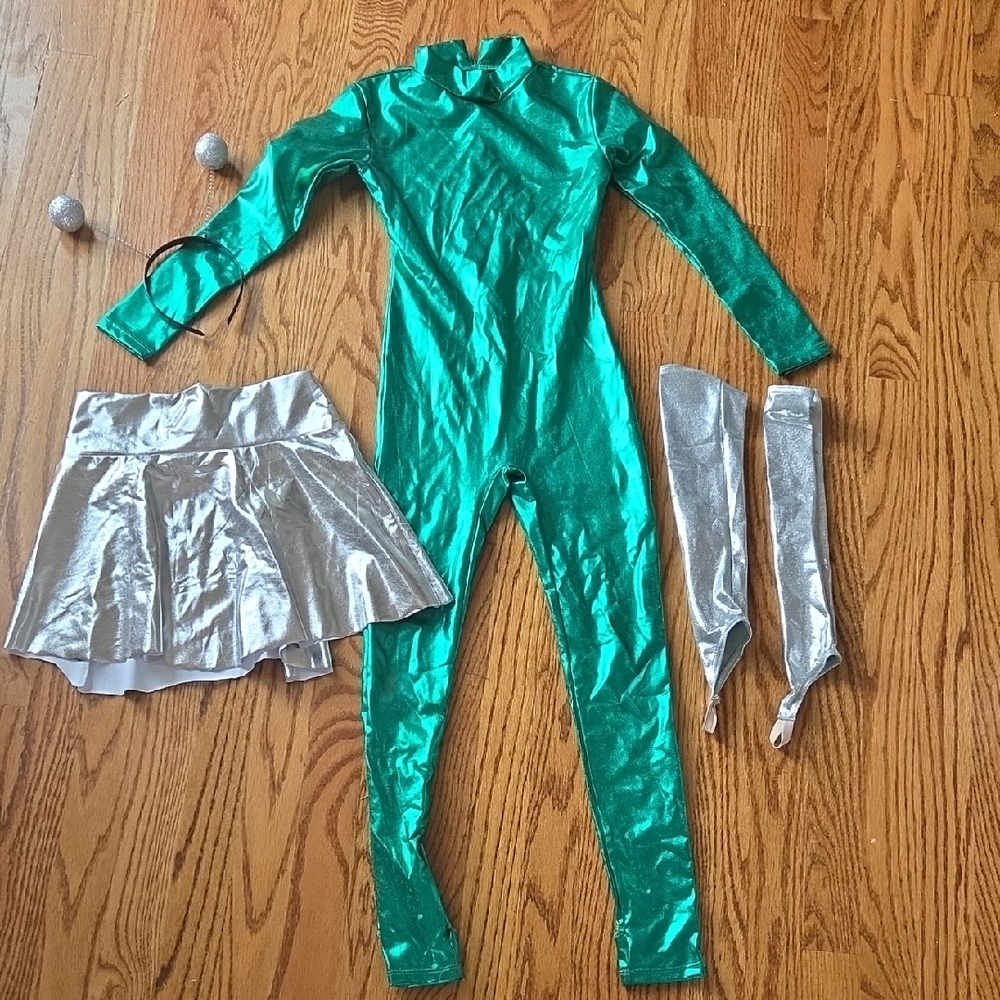 Green and Silver Kids Costume Set